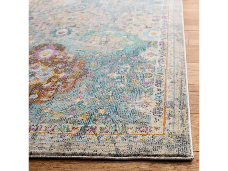 Tapis Neutre/Bleu 91 X 152 cm - Karsyn