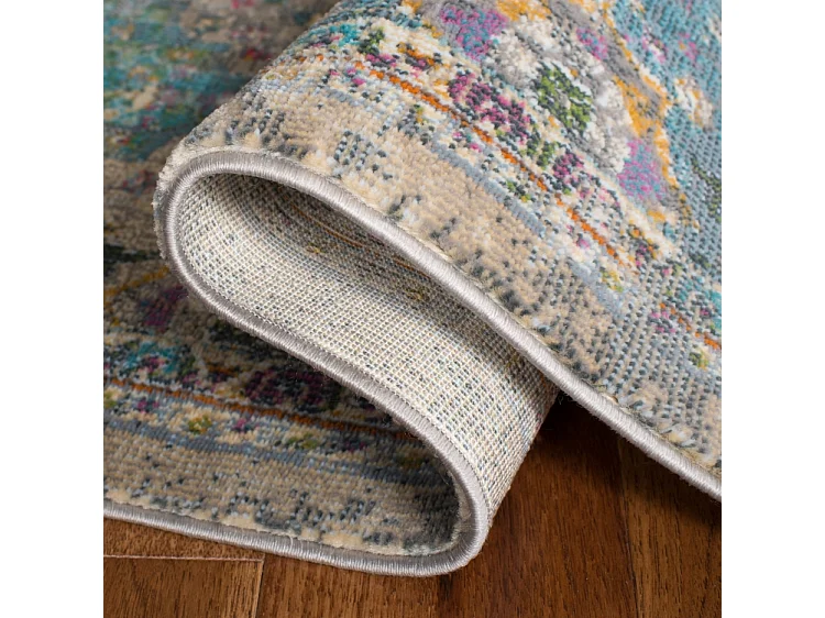 Tapis Neutre/Bleu 91 X 152 cm - Karsyn