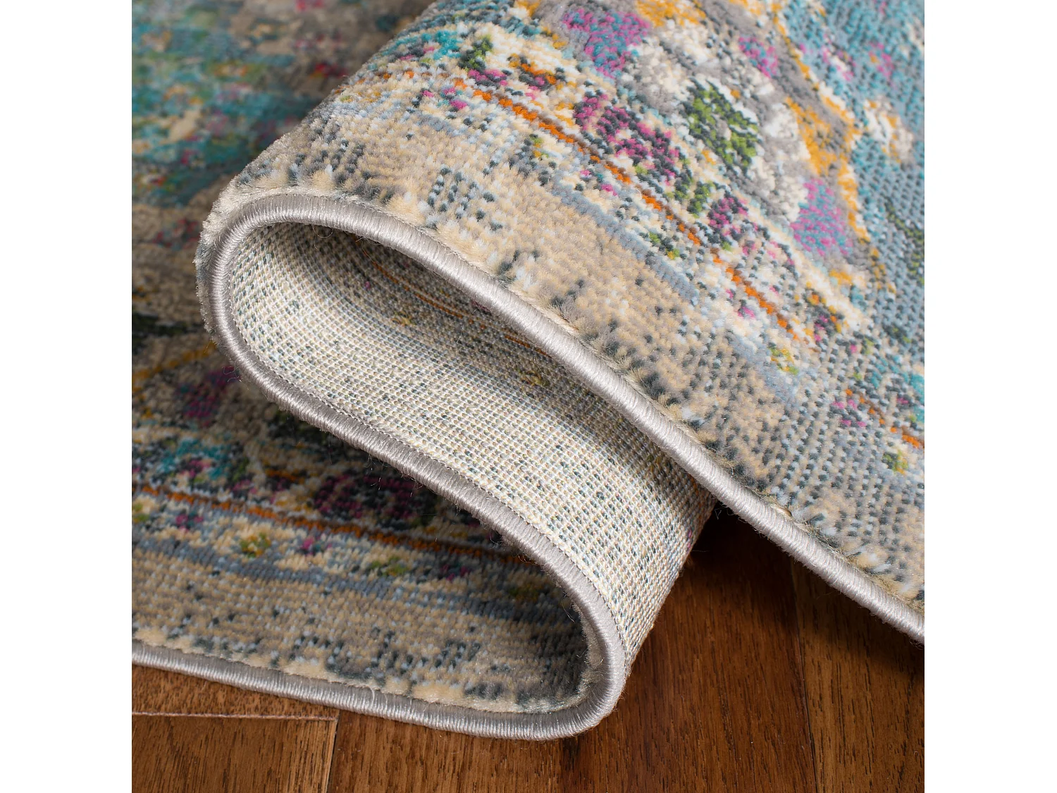 Tapis Neutre/Bleu 91 X 152 cm - Karsyn