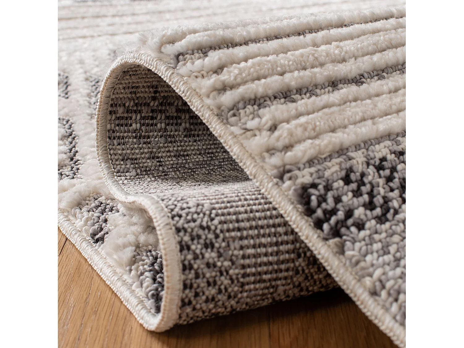 Tapis Neutre/Bleu 122 X 183 cm - Elliana