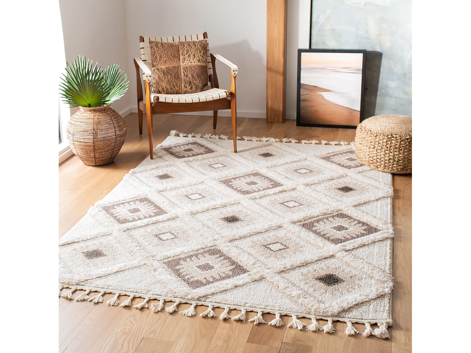 Tapis Neutre/Marron 122 X 183 cm - Quinn