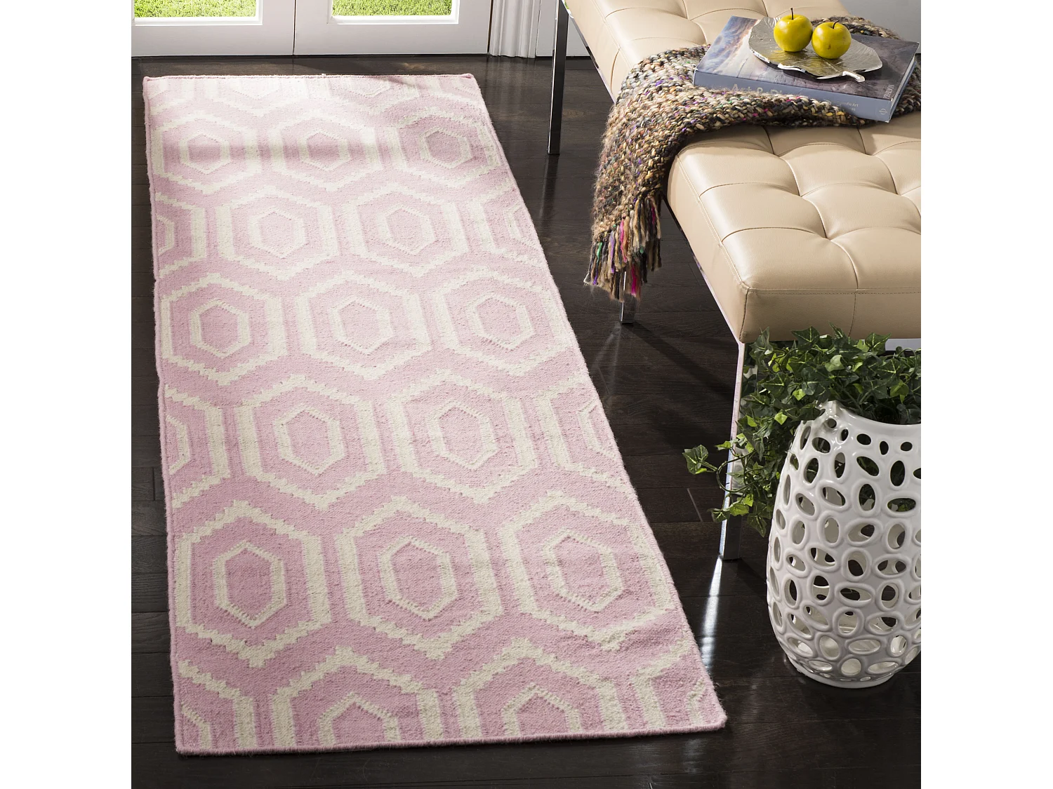 Tapis Rose/Neutre 76 X 244 cm - Casablanca
