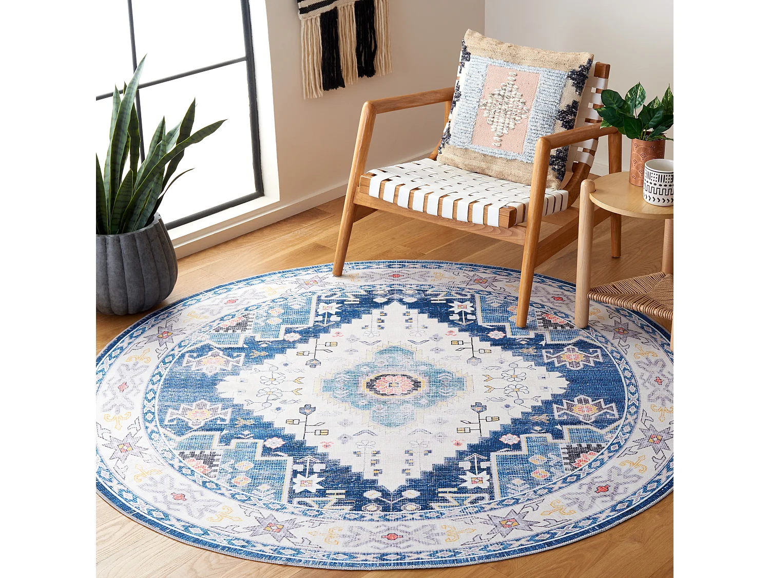 Tapis Marine/Ivoire 183 X 183 cm - Calypso