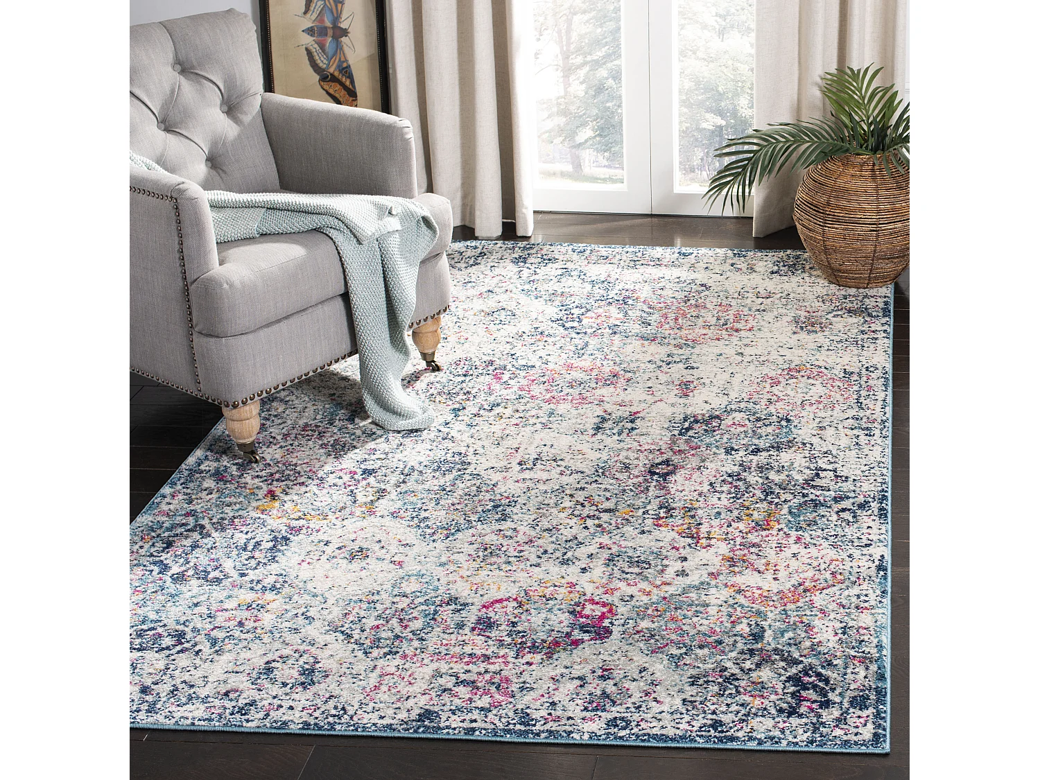 Tapis Bleu Marine/Bleu 201 X 279 cm - Mopani