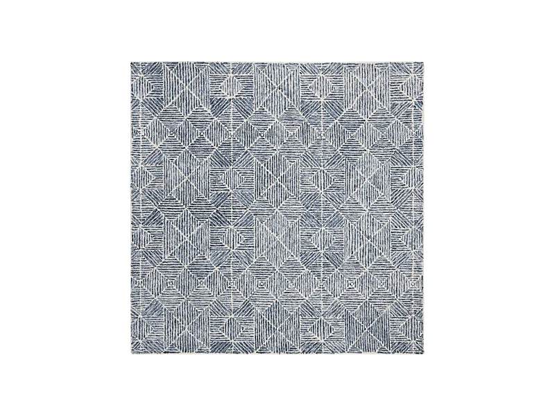 Tapis Bleu/Ivoire 122 X 122 cm - Azure