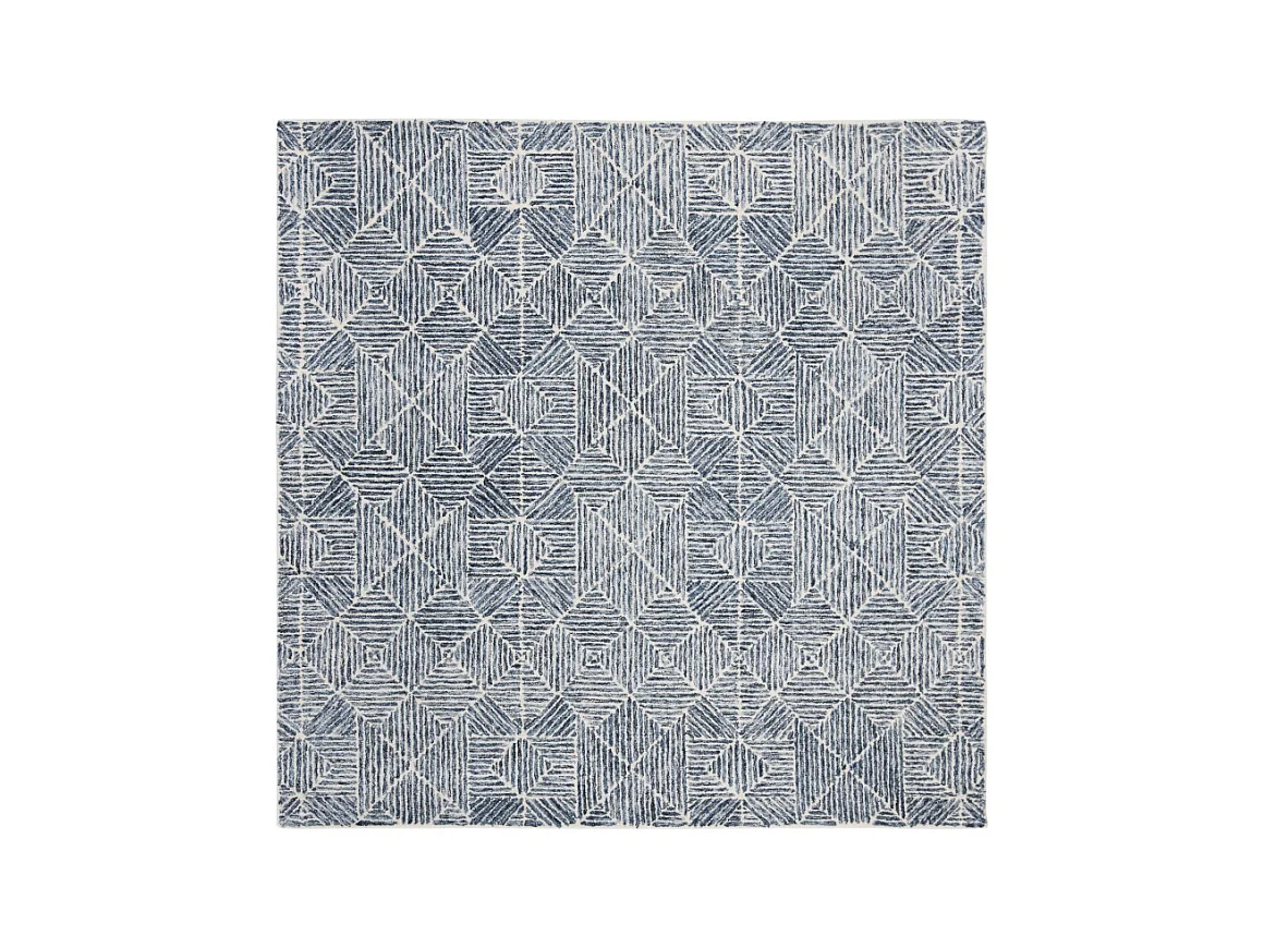 Tapis Bleu/Ivoire 122 X 122 cm - Azure