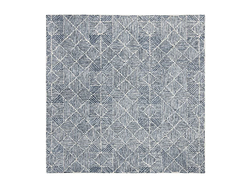 Tapis Bleu/Ivoire 122 X 122 cm - Azure
