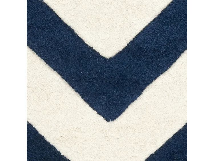 Tapis Bleu Marine/Neutre 213 X 213 cm - Anneliese