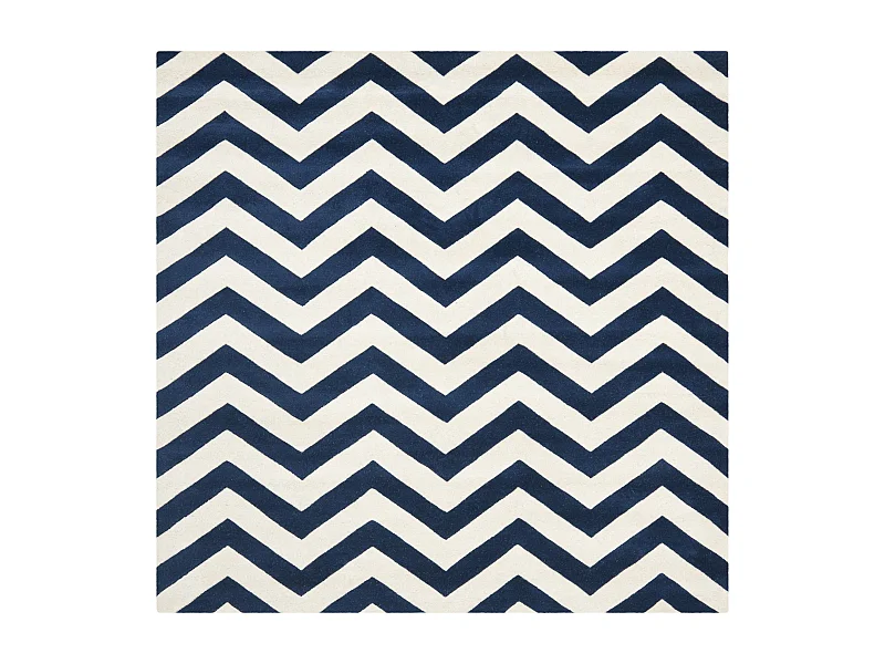 Tapis Bleu Marine/Neutre 213 X 213 cm - Anneliese