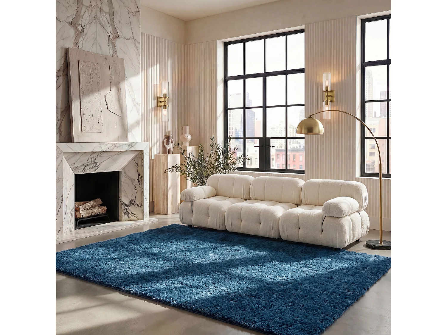 Tapis Bleu Marine 160 X 229 cm - Lola