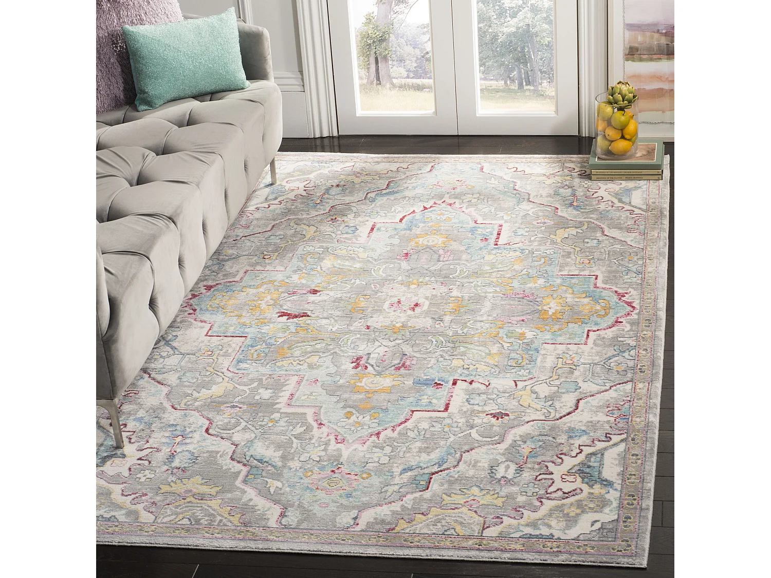 Tapis Gris/Bleu 152 X 244 cm - Lucy