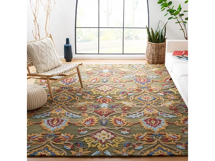 Tapis Vert/Multicolore 244 X 305 cm - Juni