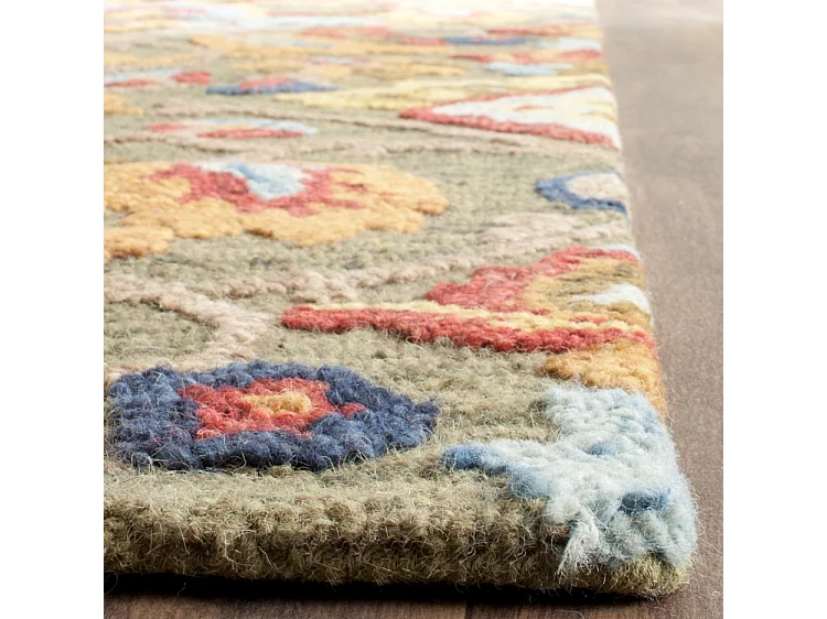 Tapis Vert/Multicolore 244 X 305 cm - Juni