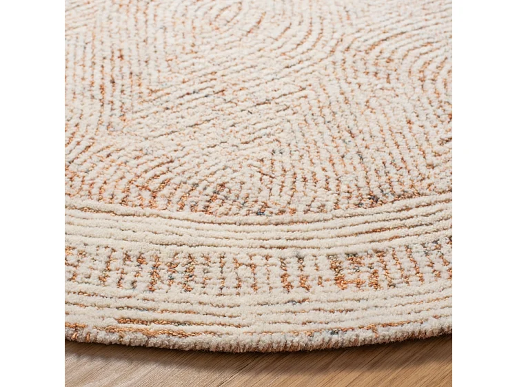 Tapis Ivoire/Rouille 122 X 122 cm - Alaska