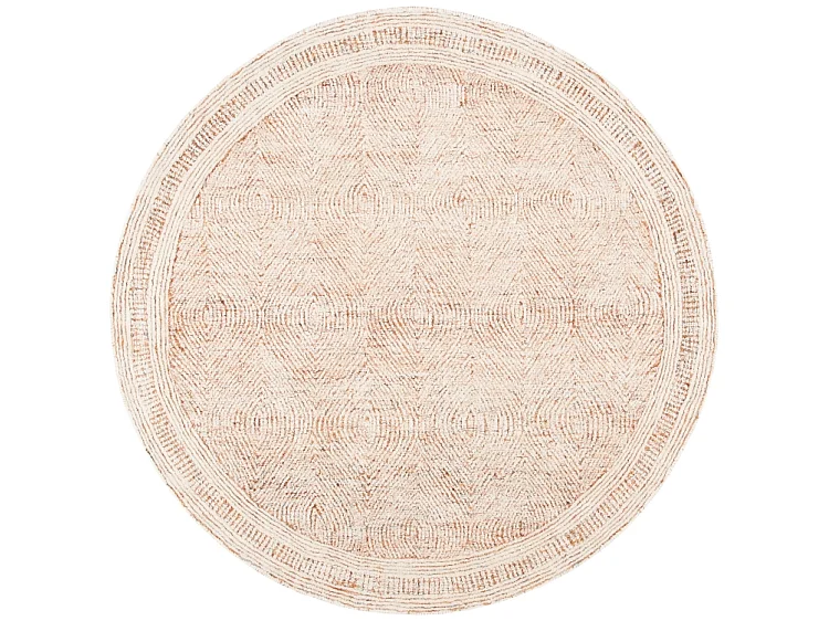 Tapis Ivoire/Rouille 122 X 122 cm - Alaska
