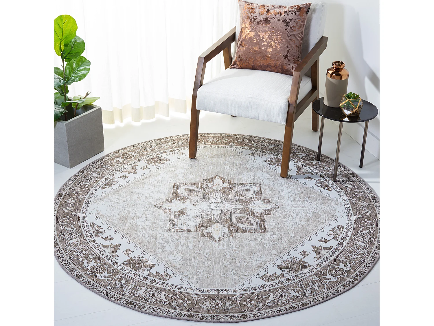 Tapis Sage/Ivoire 183 X 183 cm - Kushim