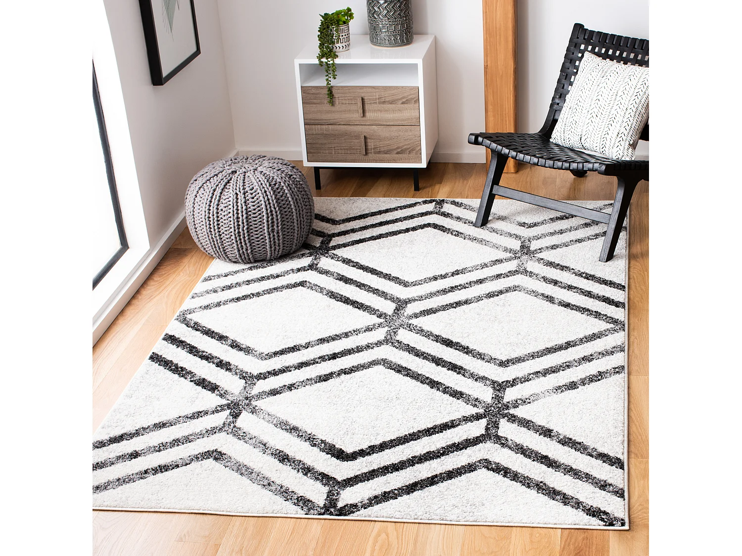Tapis Neutre/Gris 155 X 229 cm - Riley