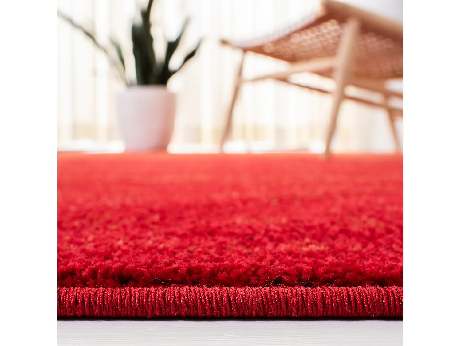 Tapis Rouge/Gris 135 x 196 cm - Marius