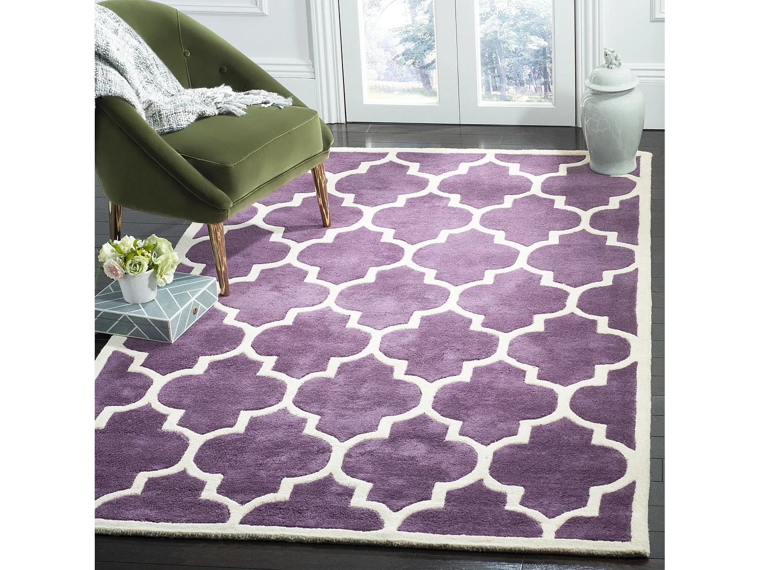 Tapis Violet/Ivoire 183 X 274 cm - Morton