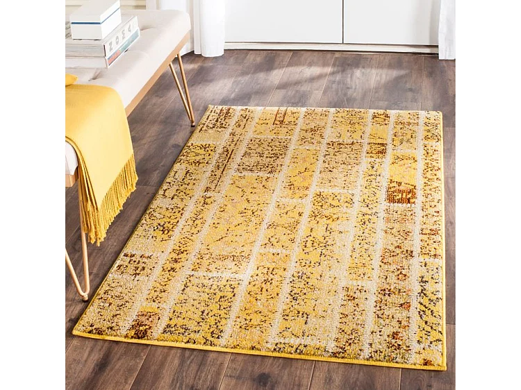 Tapis Jaune/Multicolore 122 X 170 cm - Effi