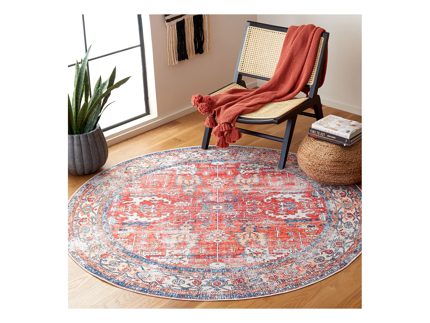 Tapis Rouille/Aqua 183 X 183 cm - Addilyn