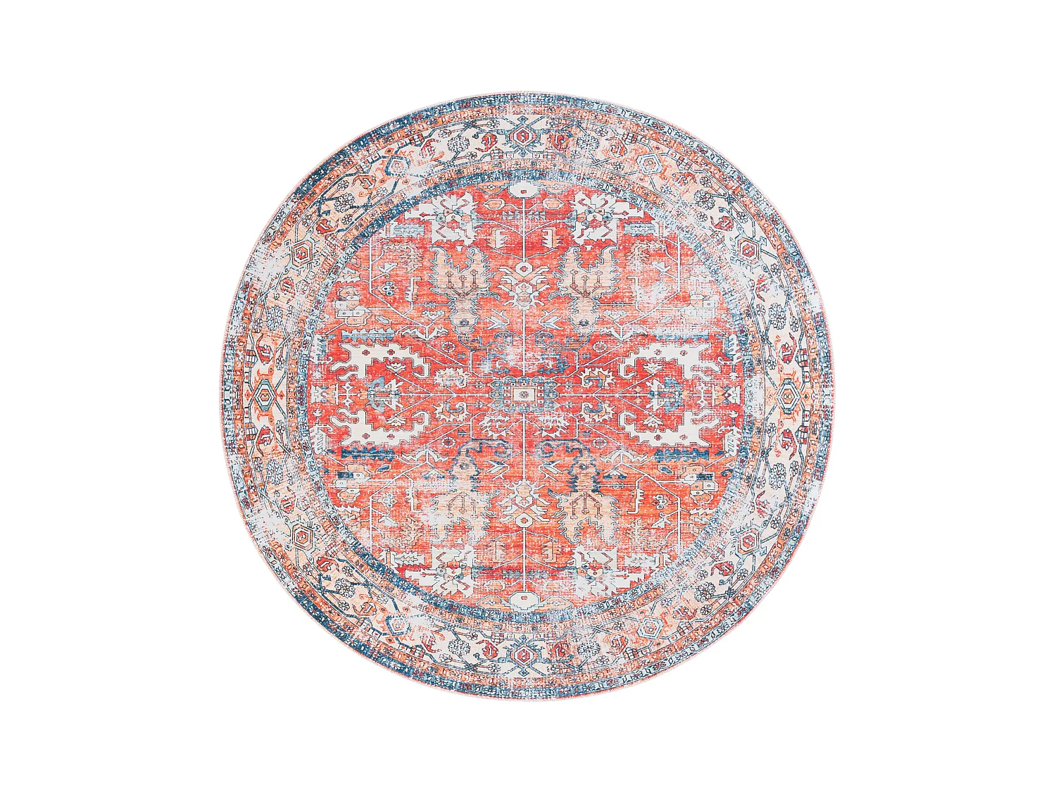 Tapis Rouille/Aqua 183 X 183 cm - Addilyn