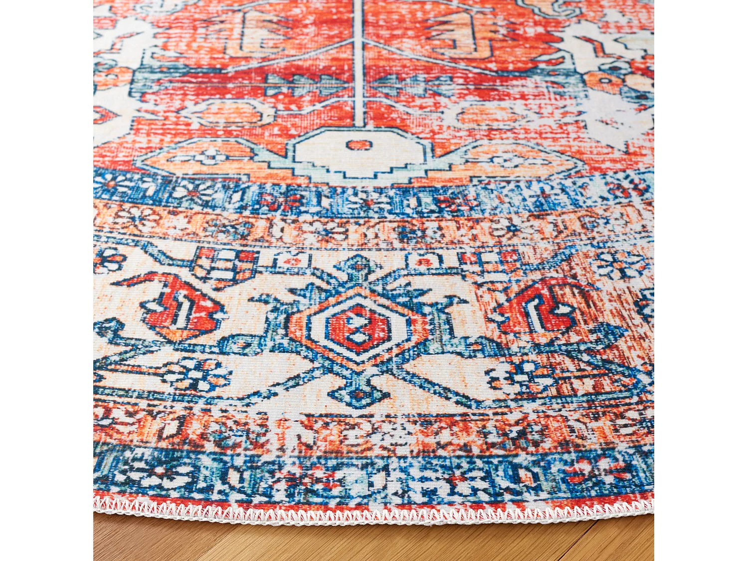 Tapis Rouille/Aqua 183 X 183 cm - Addilyn