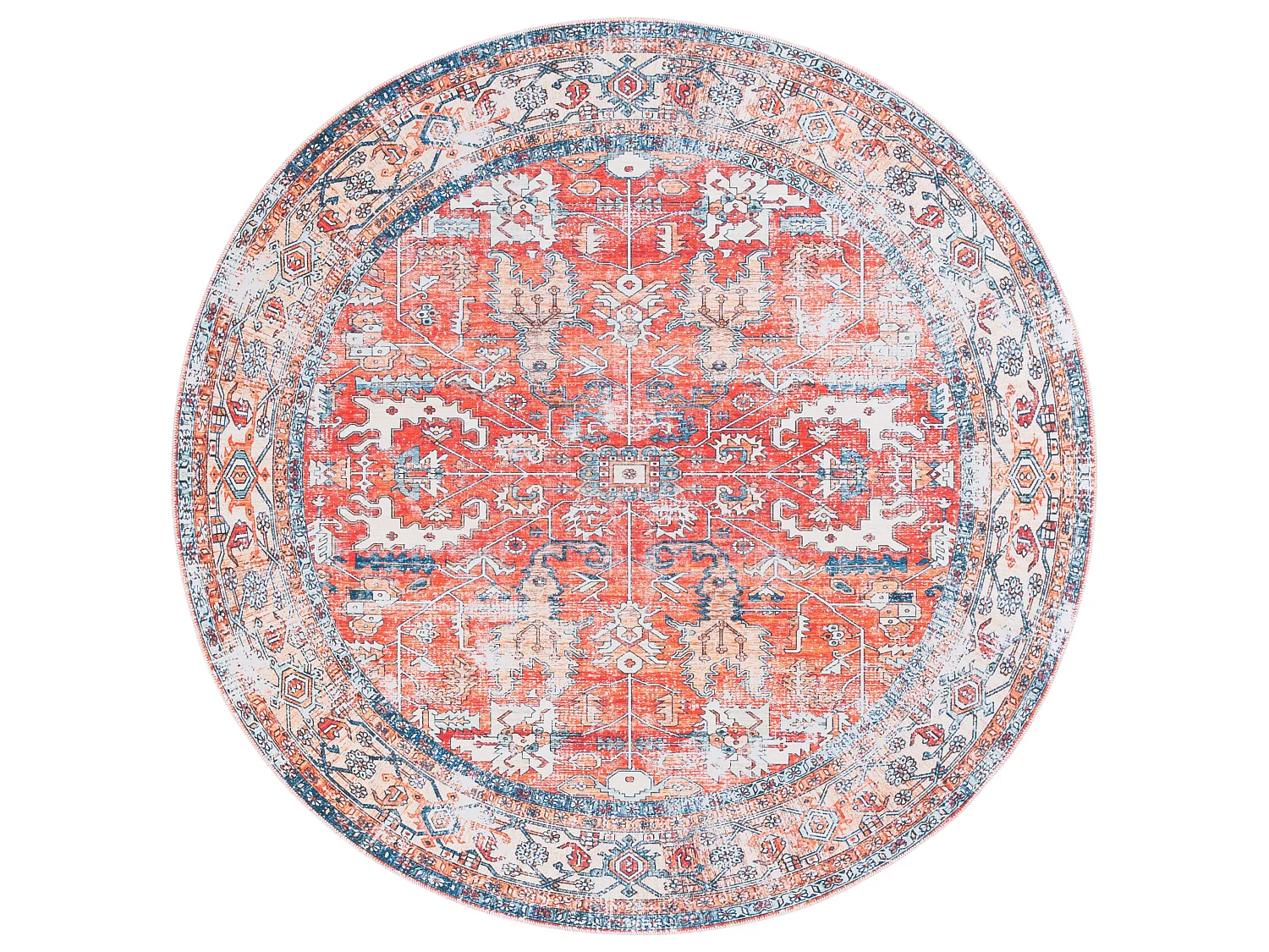 Tapis Rouille/Aqua 183 X 183 cm - Addilyn