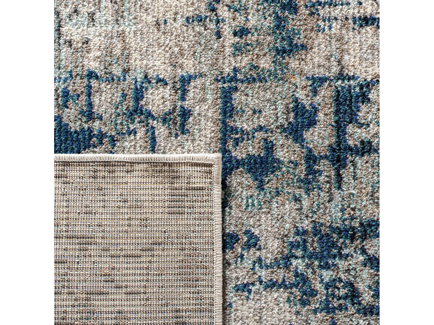 Tapis Gris/Bleu 122 X 183 cm - Manjor