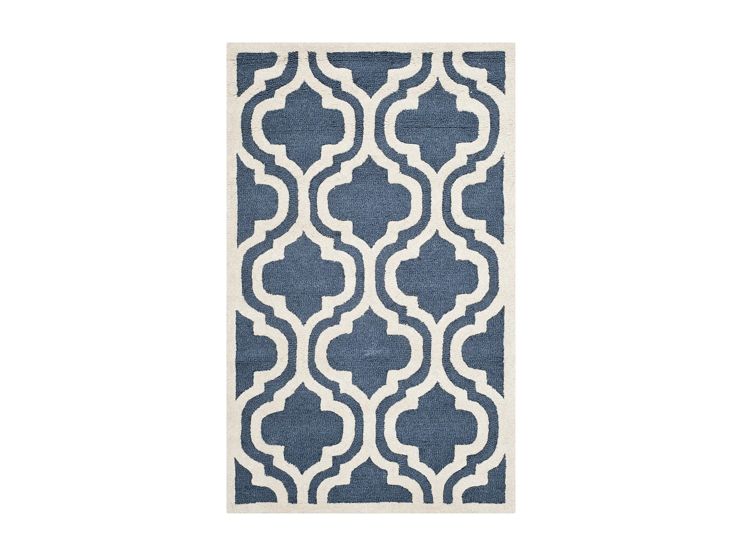 Tapis Bleu Marine/Neutre 91 X 152 cm - Oriana