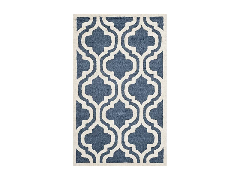 Tapis Bleu Marine/Neutre 91 X 152 cm - Oriana