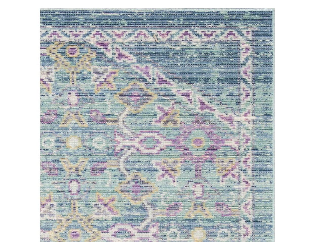 Tapis Bleu/Multicolore 91 X 152 cm - Meadow