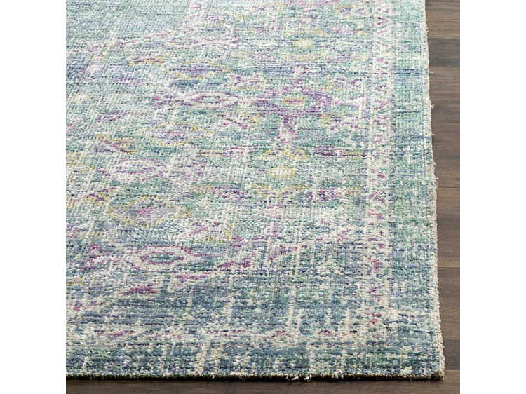 Tapis Bleu/Multicolore 91 X 152 cm - Meadow