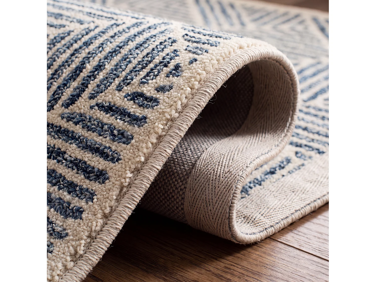 Tapis Bleu/Ivoire 69 X 122 cm - Azure