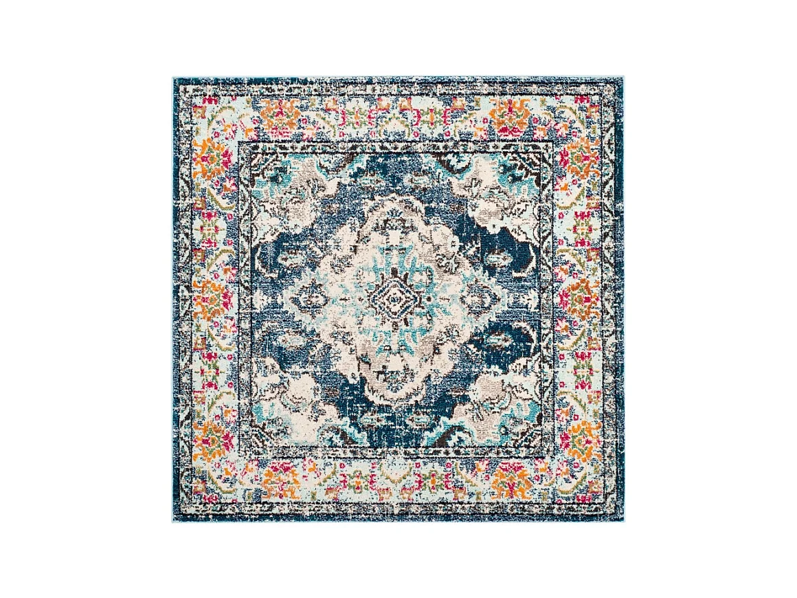 Tapis Bleu marine/Bleu clair 122 X 122 cm - Milà