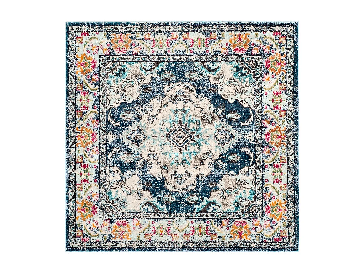 Tapis Bleu marine/Bleu clair 122 X 122 cm - Milà