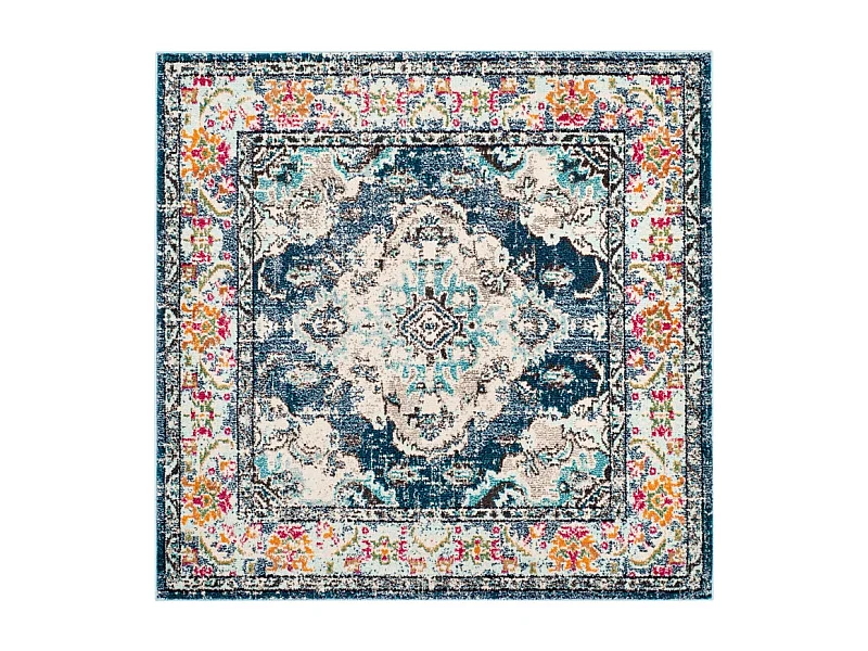 Tapis Bleu marine/Bleu clair 122 X 122 cm - Milà