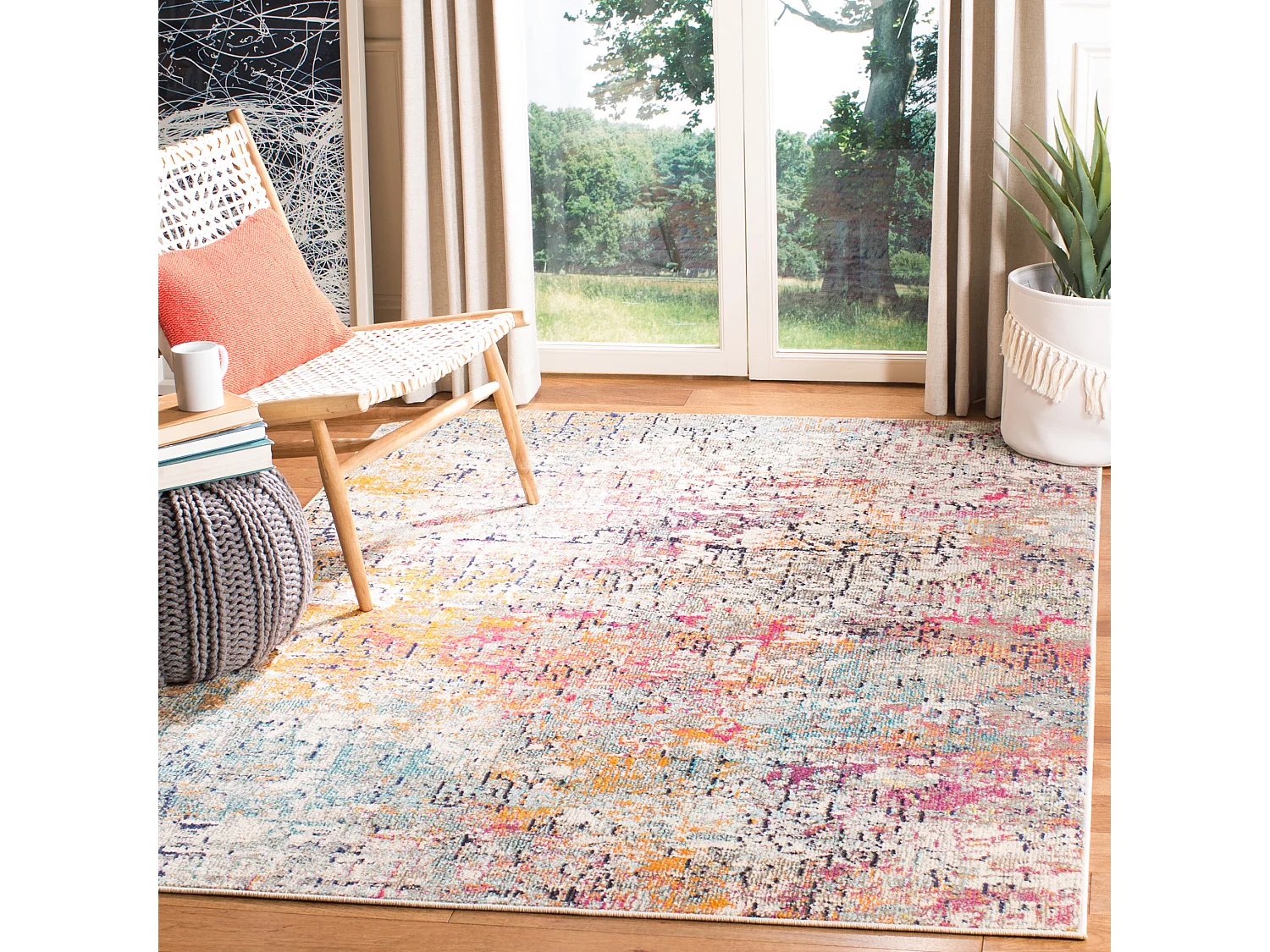 Tapis Gris/Rose 160 X 229 cm - Manjor