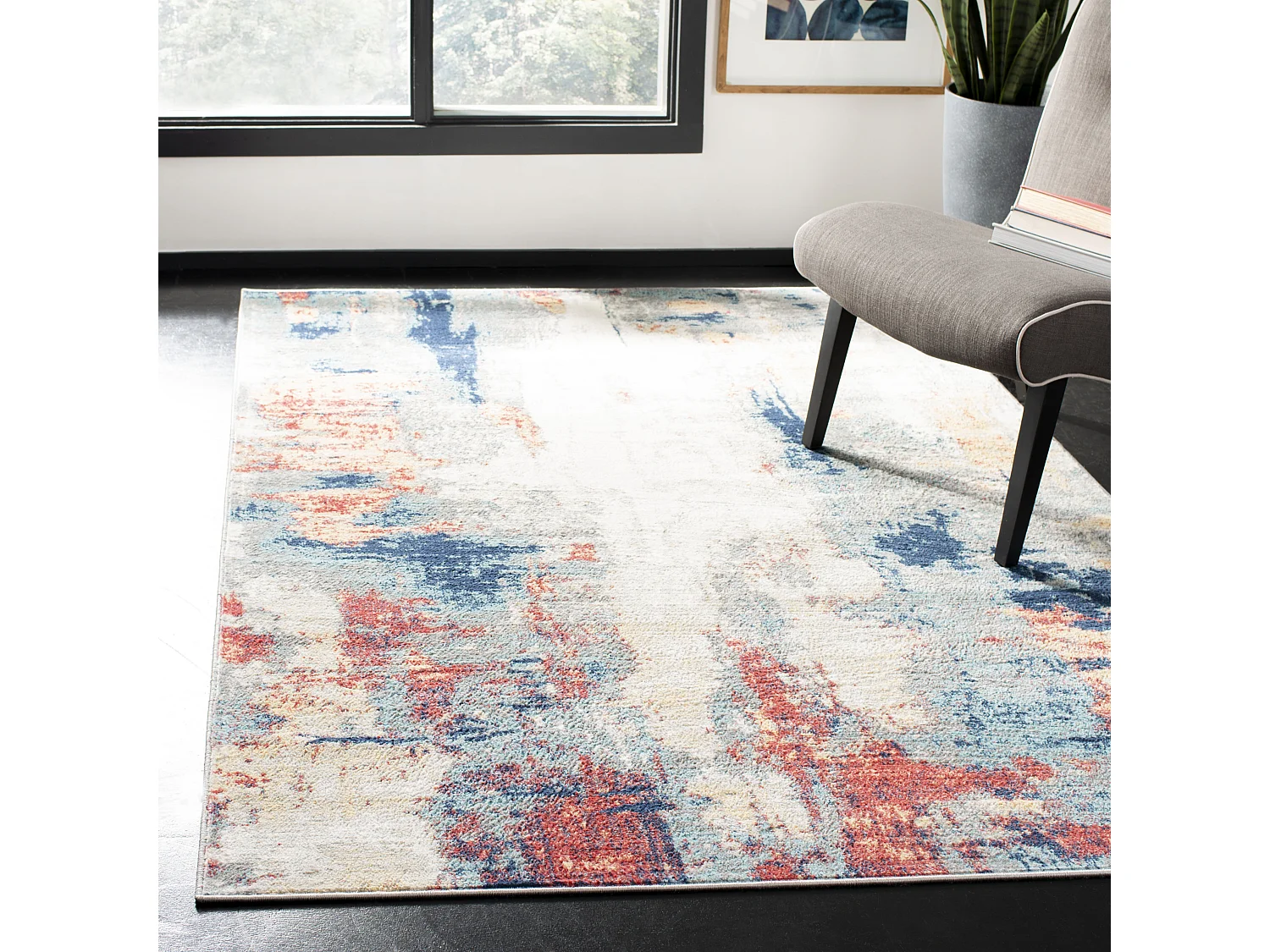 Tapis Gris/Rouge 160 X 229 cm - Danni