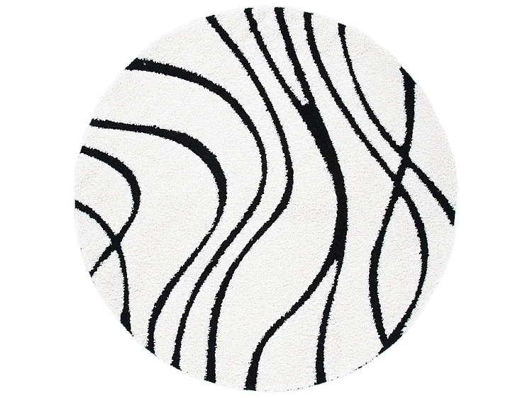 Tapis Ivoire/Noir 122 X 122 cm - Naples