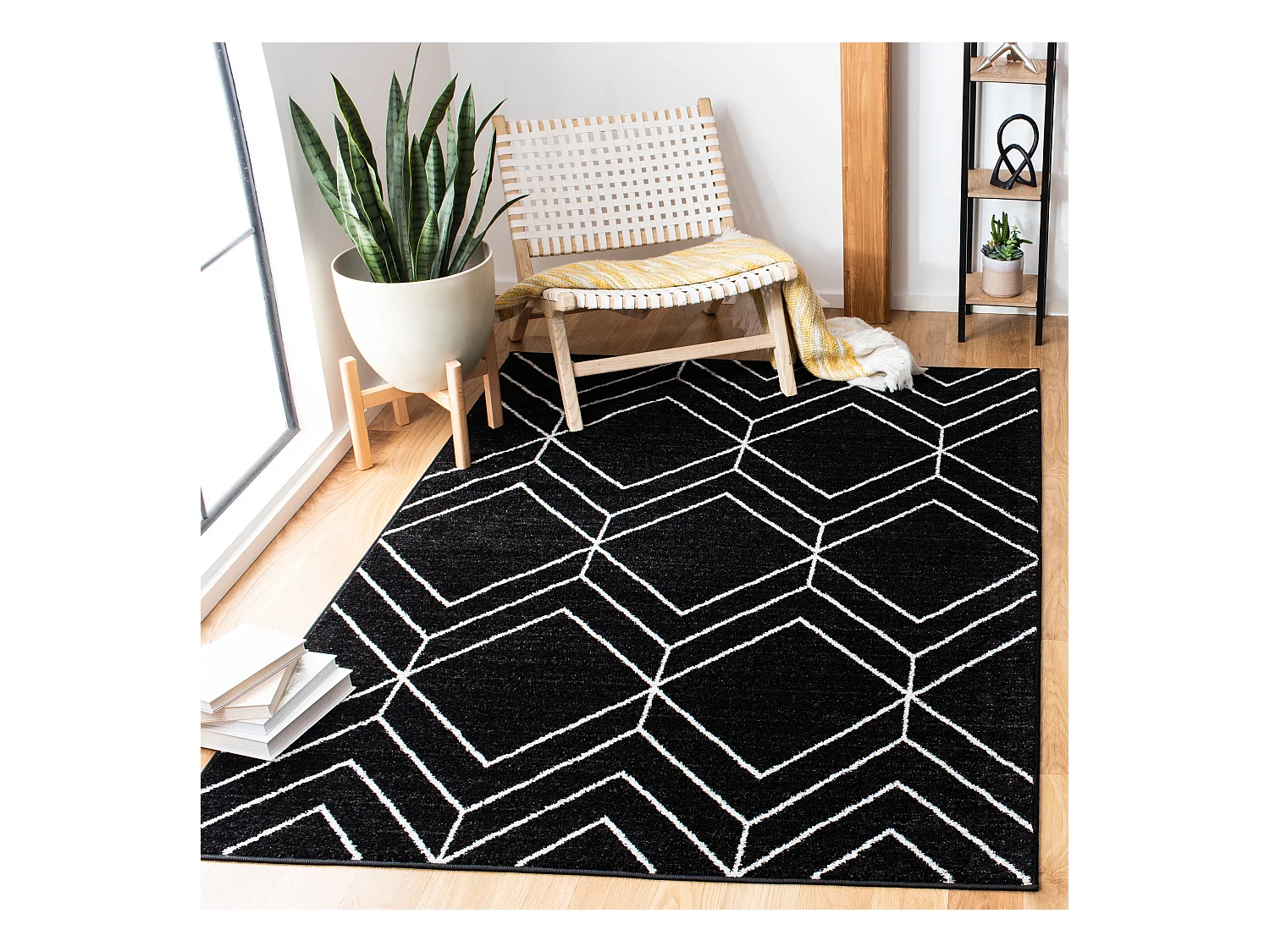Tapis Noir/Neutre 155 X 229 cm - Mia