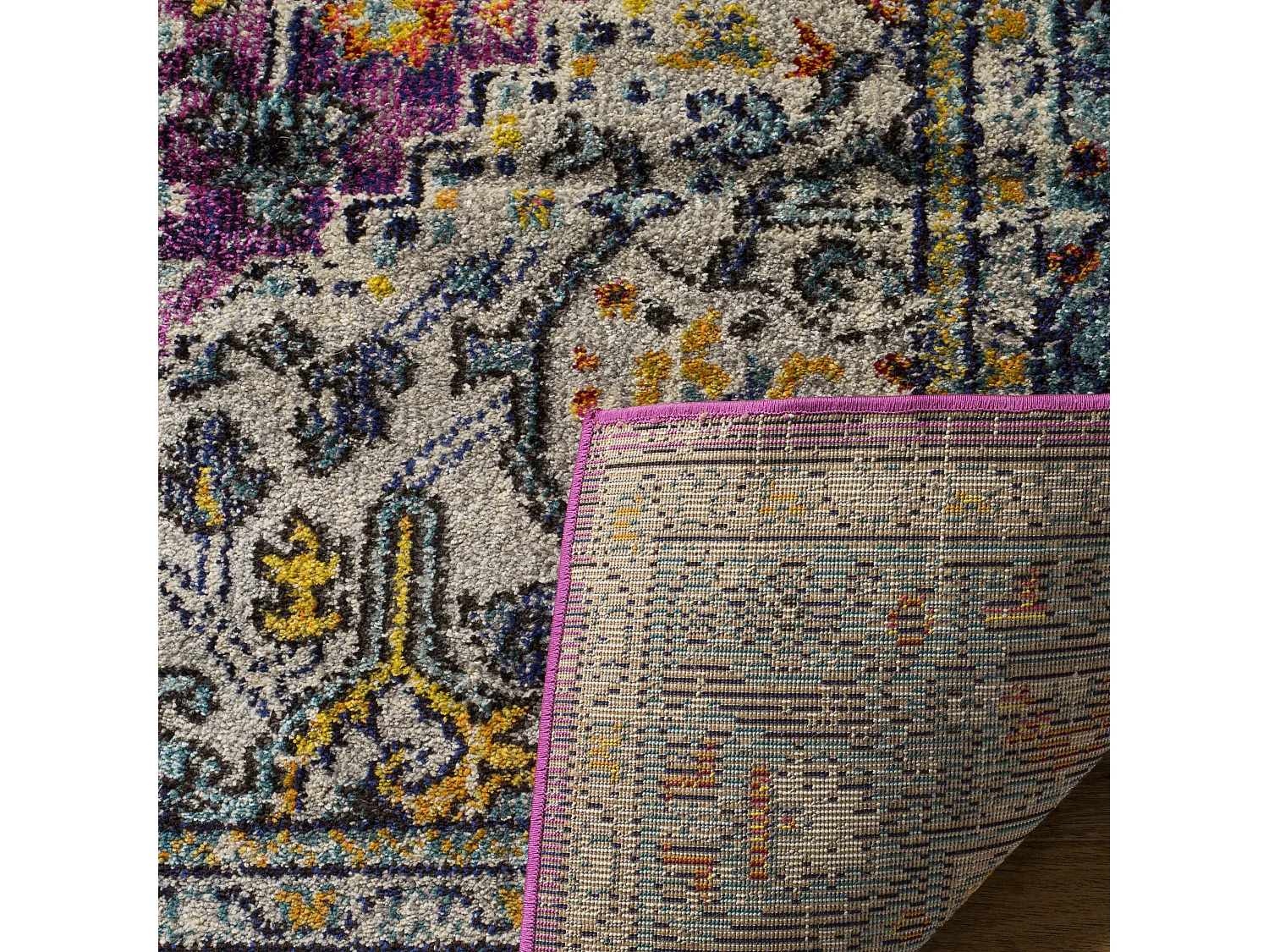 Tapis Violet/Bleu 122 X 170 cm - Arya Area