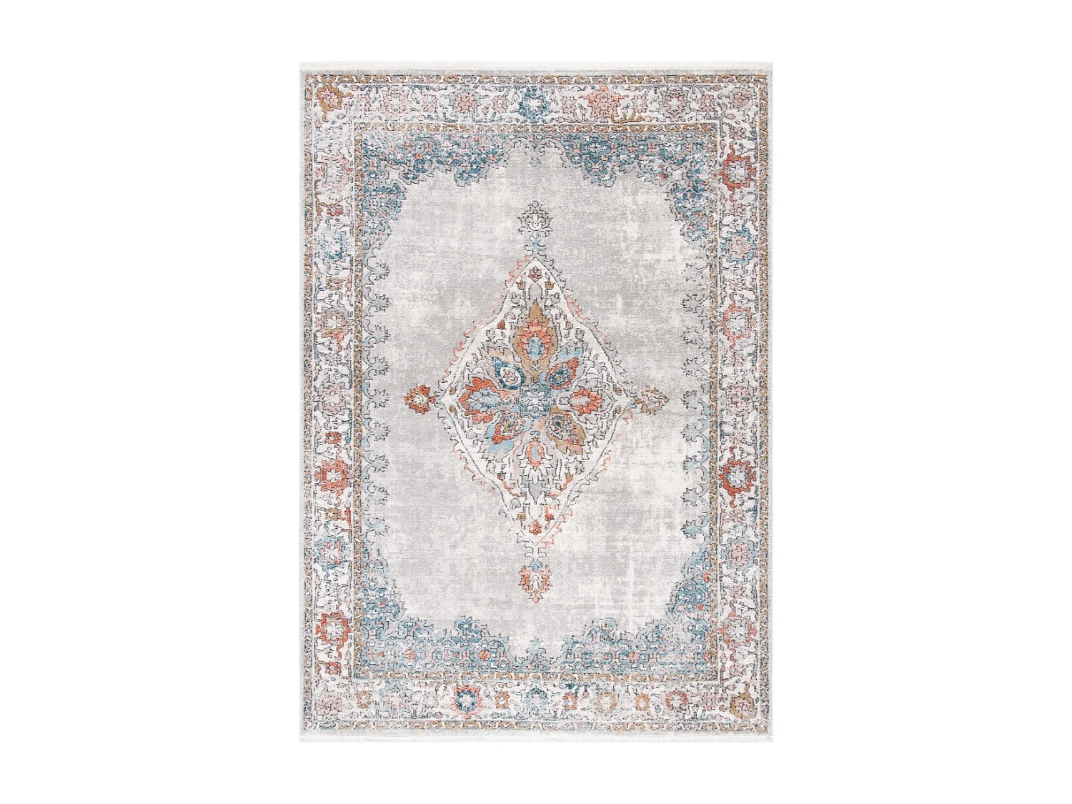 Tapis Gris/Rouge 122 X 183 cm - Frida