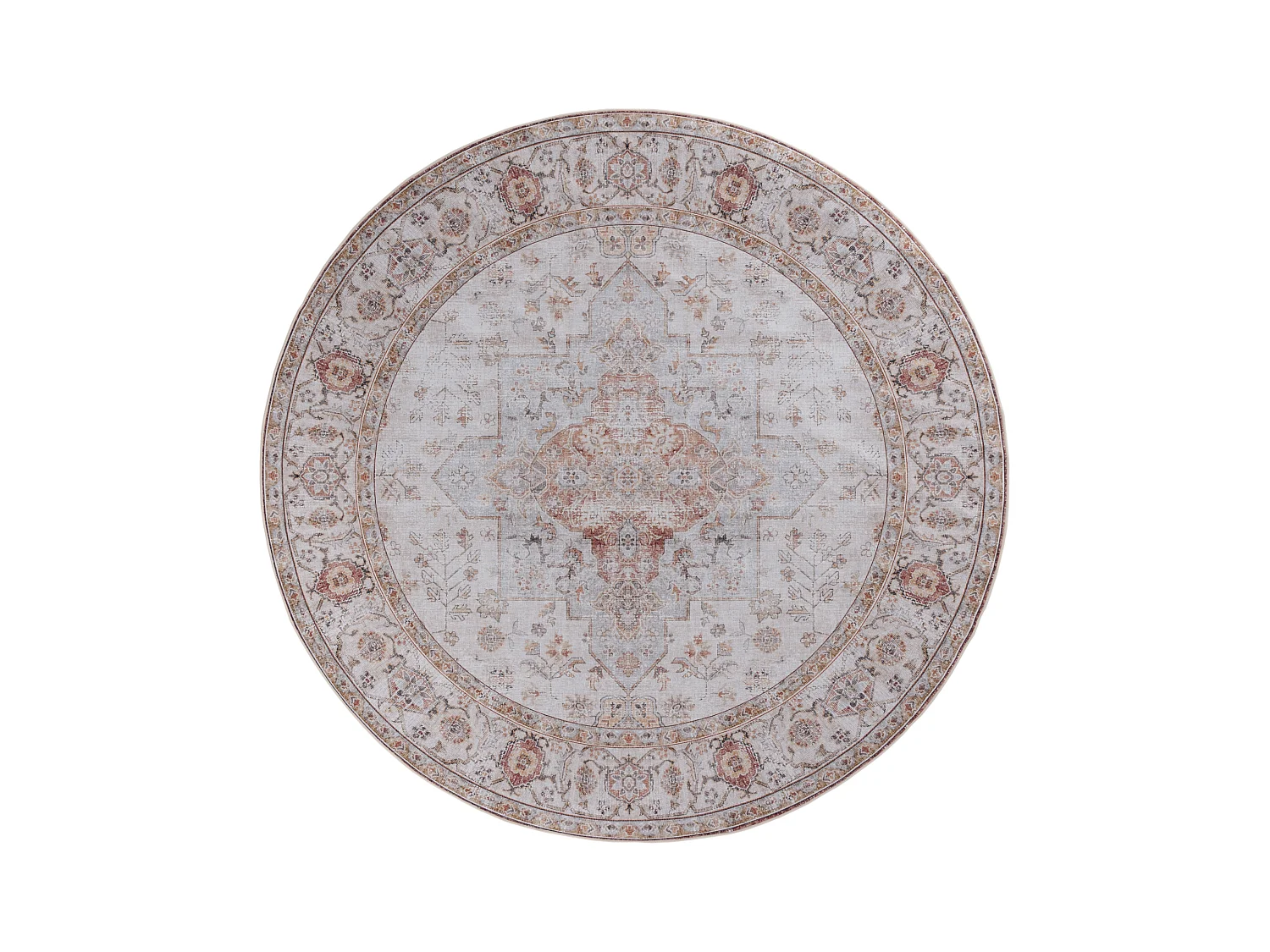 Tapis Gris clair/Rouille 198 X 198 cm - Primrose