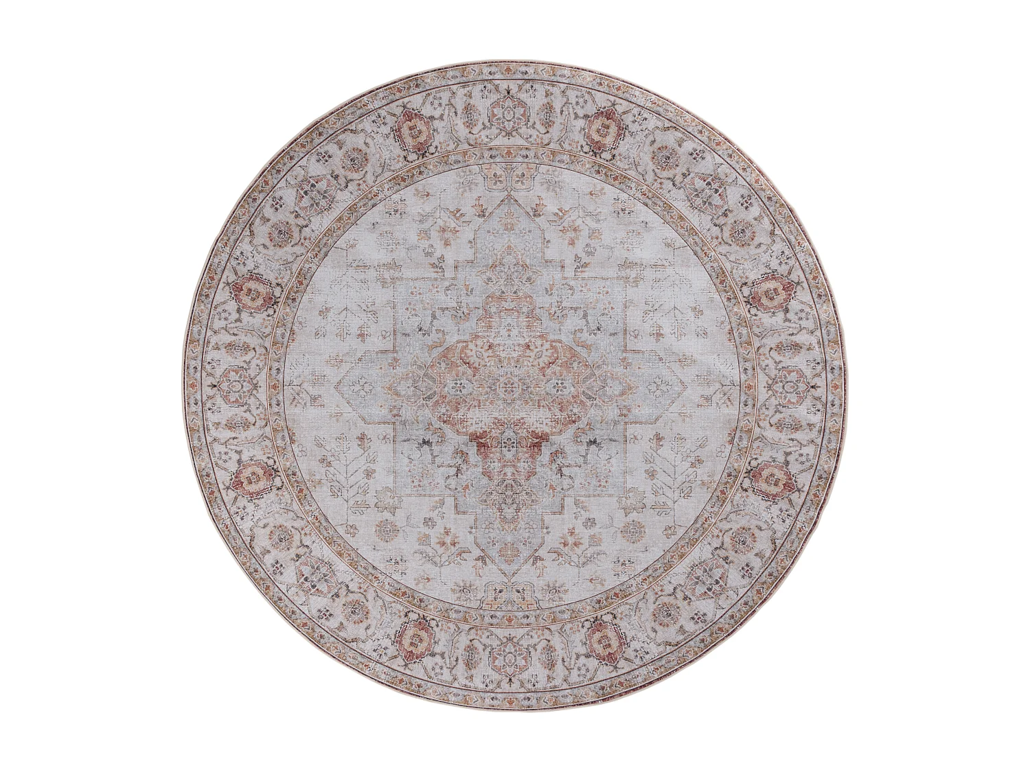 Tapis Gris clair/Rouille 198 X 198 cm - Primrose