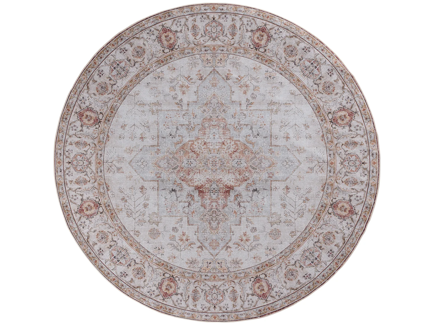 Tapis Gris clair/Rouille 198 X 198 cm - Primrose