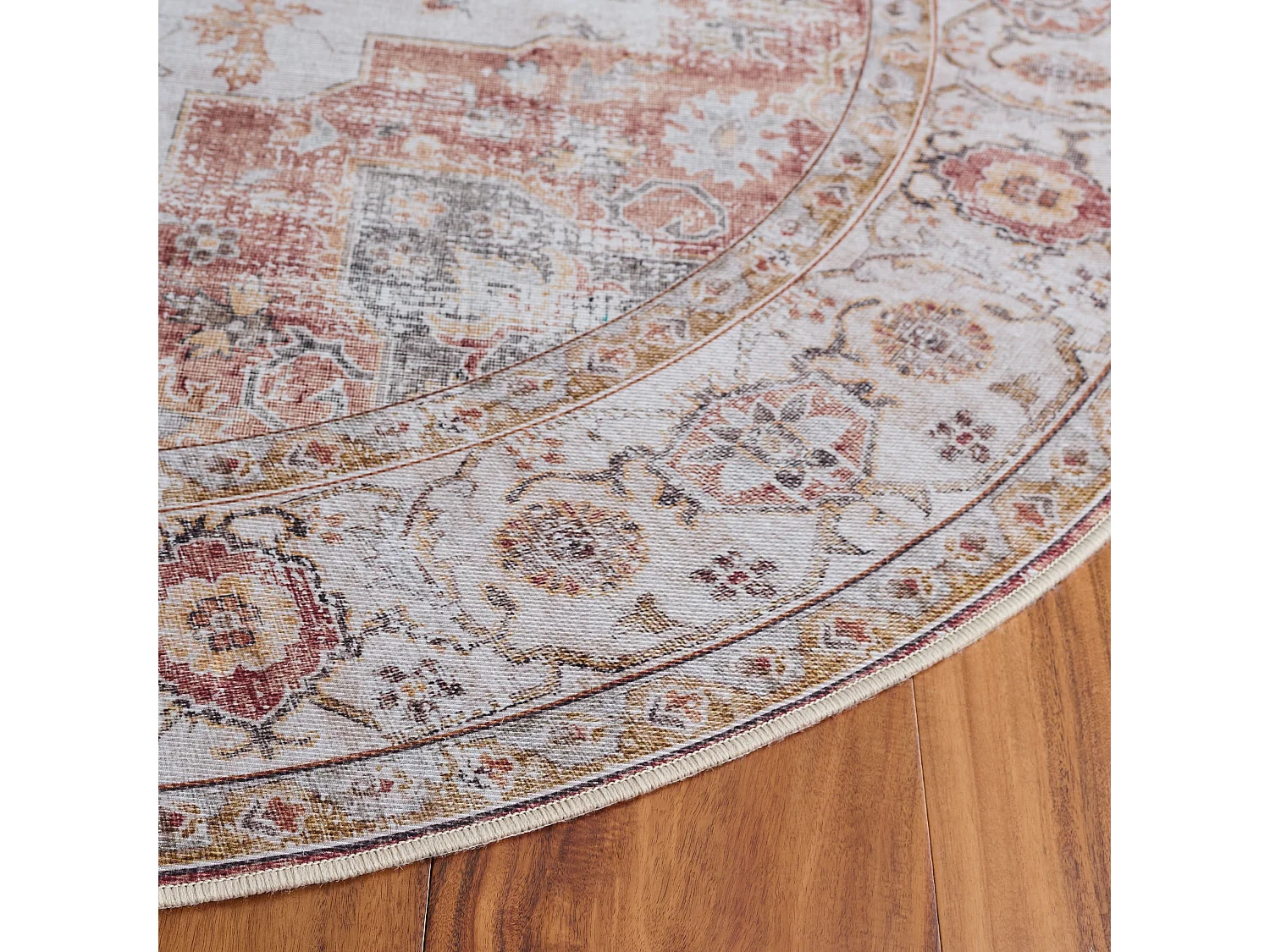 Tapis Gris clair/Rouille 198 X 198 cm - Primrose