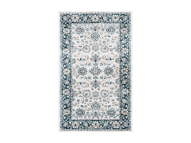Tapis Neutre/Bleu Marine 91 X 152 cm - Alayna