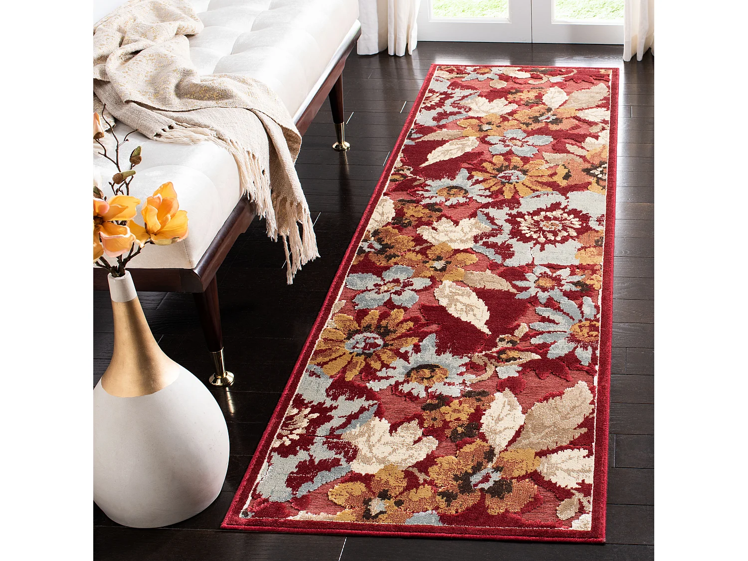 Tapis Rouge/Multicolore 79 X 122 cm - Amalia