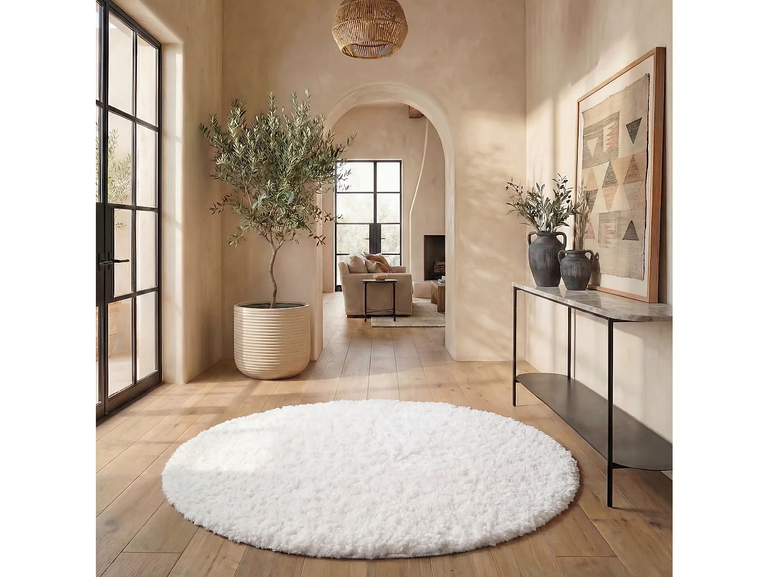 Tapis Blanc 122 X 122 cm - Lola